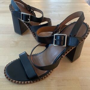 Vintage Marc By Marc Jacobs Black Strappy Block Heels